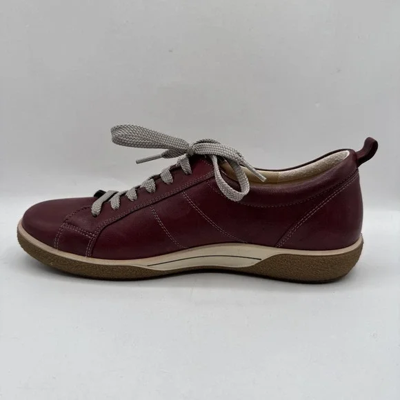 Ecco Shoes Womens 40 Sneakers Maroon Lace Up Casual Round Toe Low Top Comfort - Picture 5 of 13